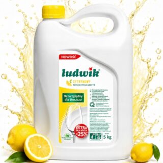 Płyn do Mycia Naczyń Ludwik 5l Cytrynowy Wydajny Koncentrat do Naczyń