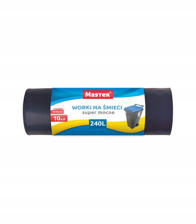 Worki na śmieci do odpadów zmieszanych Master 240l 10 szt.